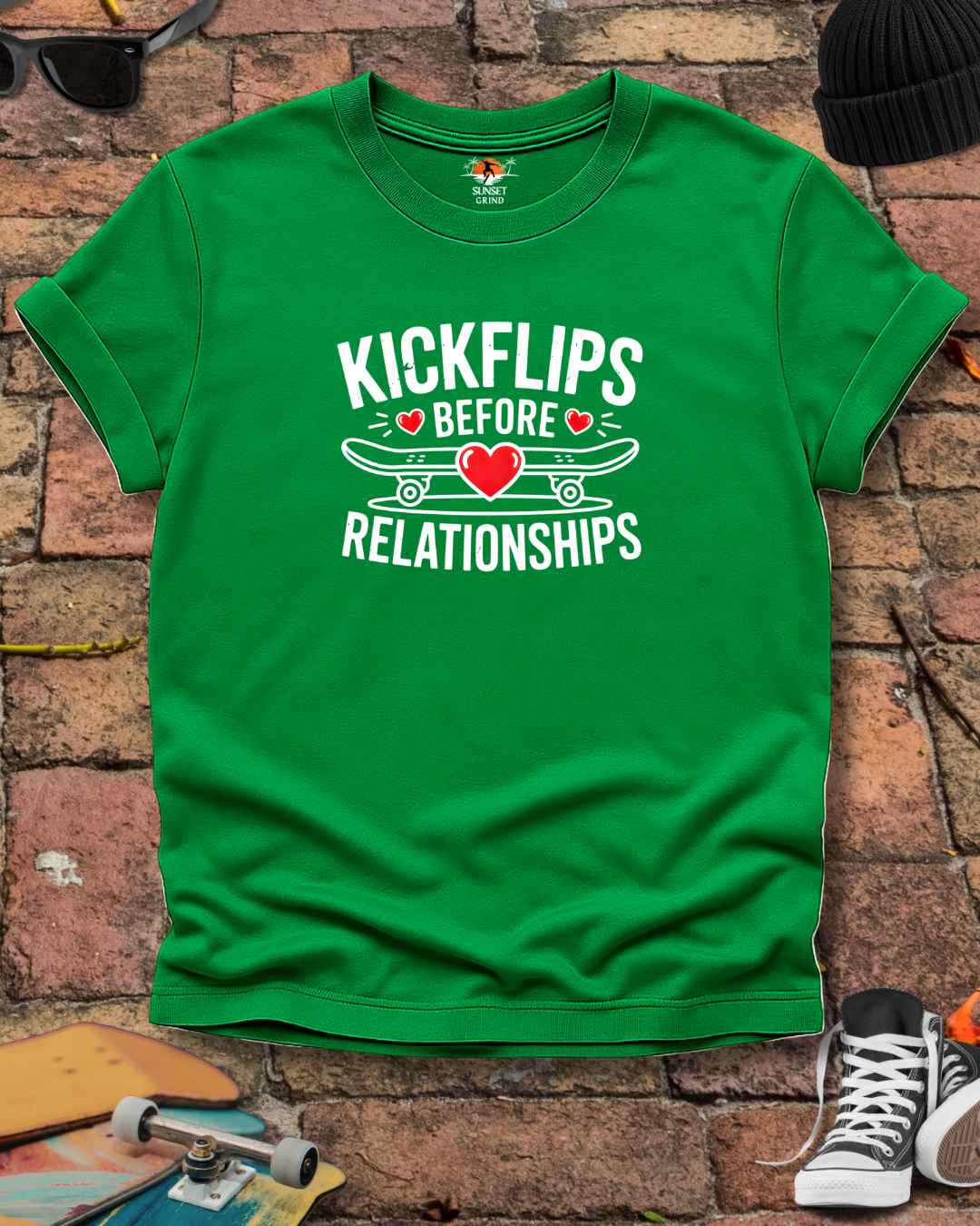 KICKFLIPS BEFORE RELATIONSHIPS T-Shirt
