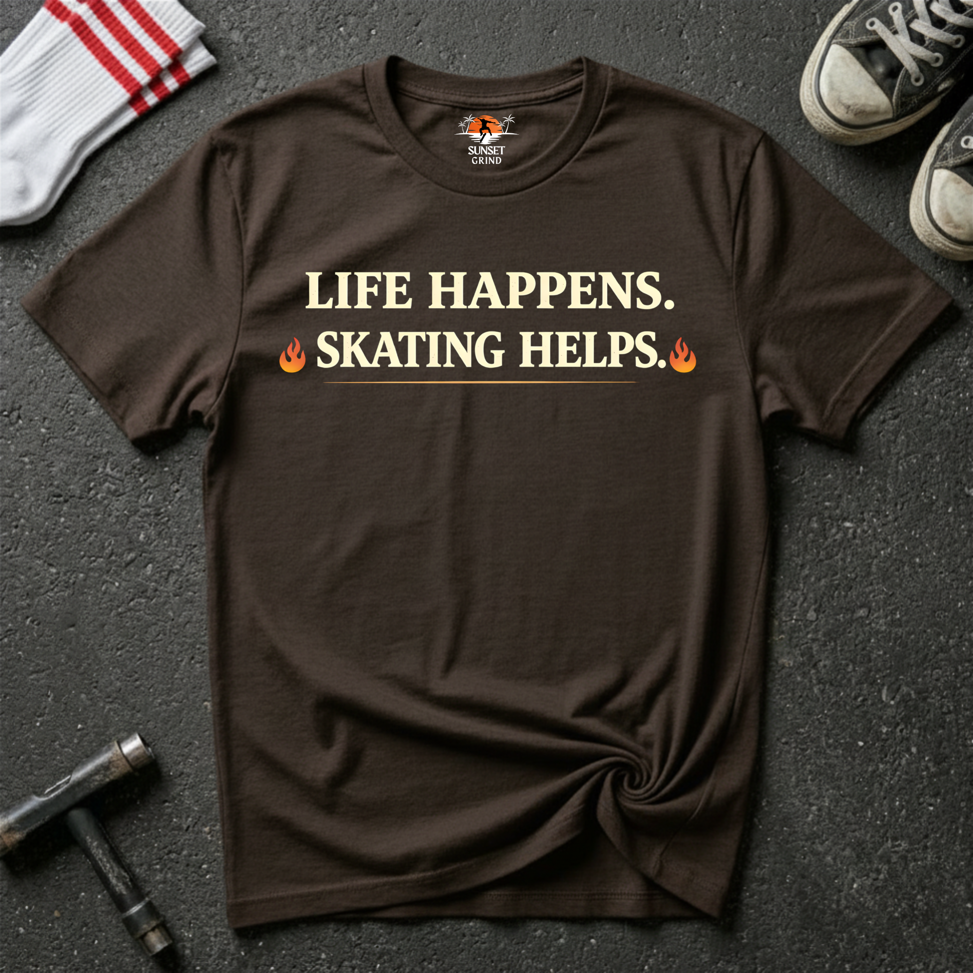 SKATING HELPS T-Shirt