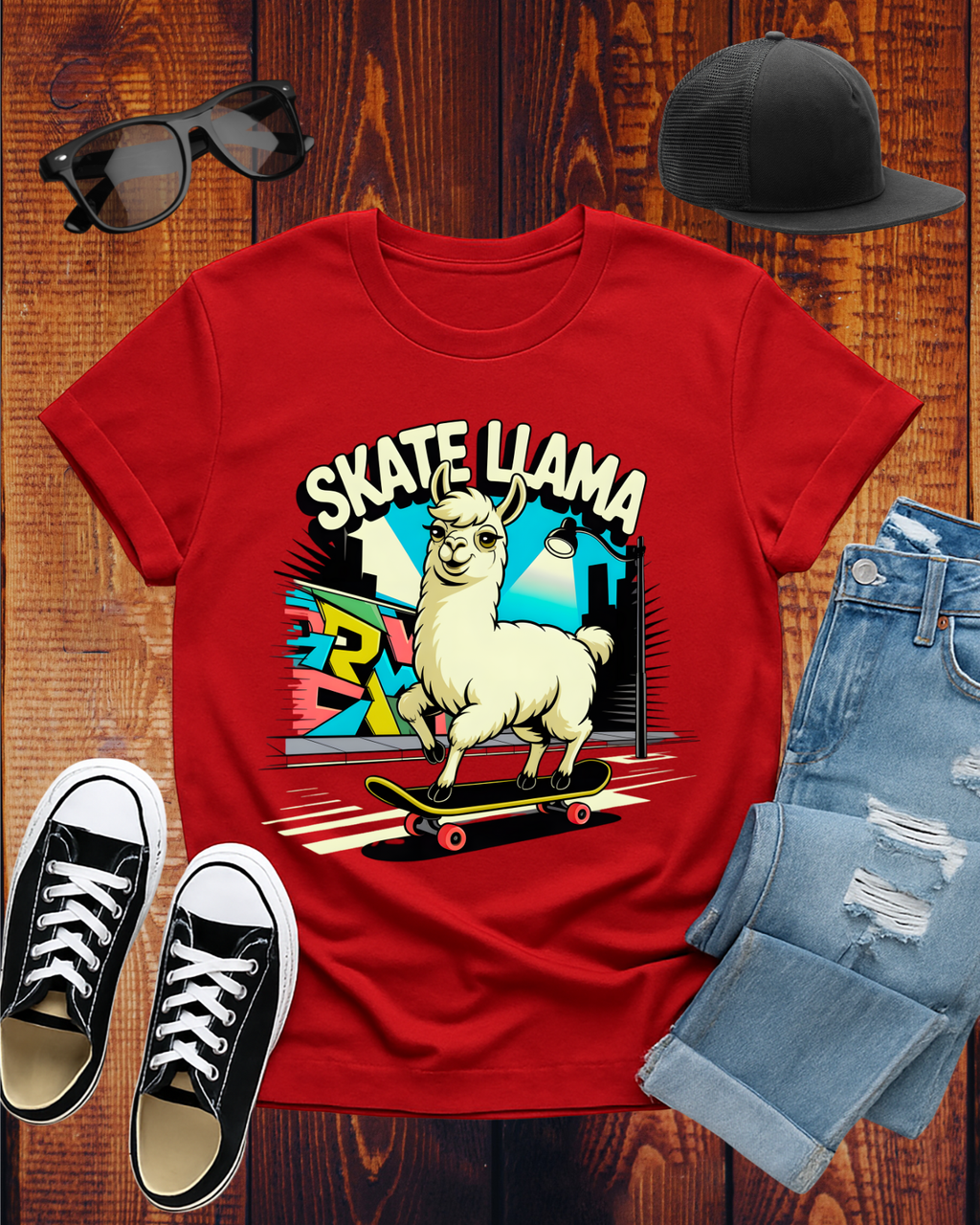SKATE LLAMA T-Shirt