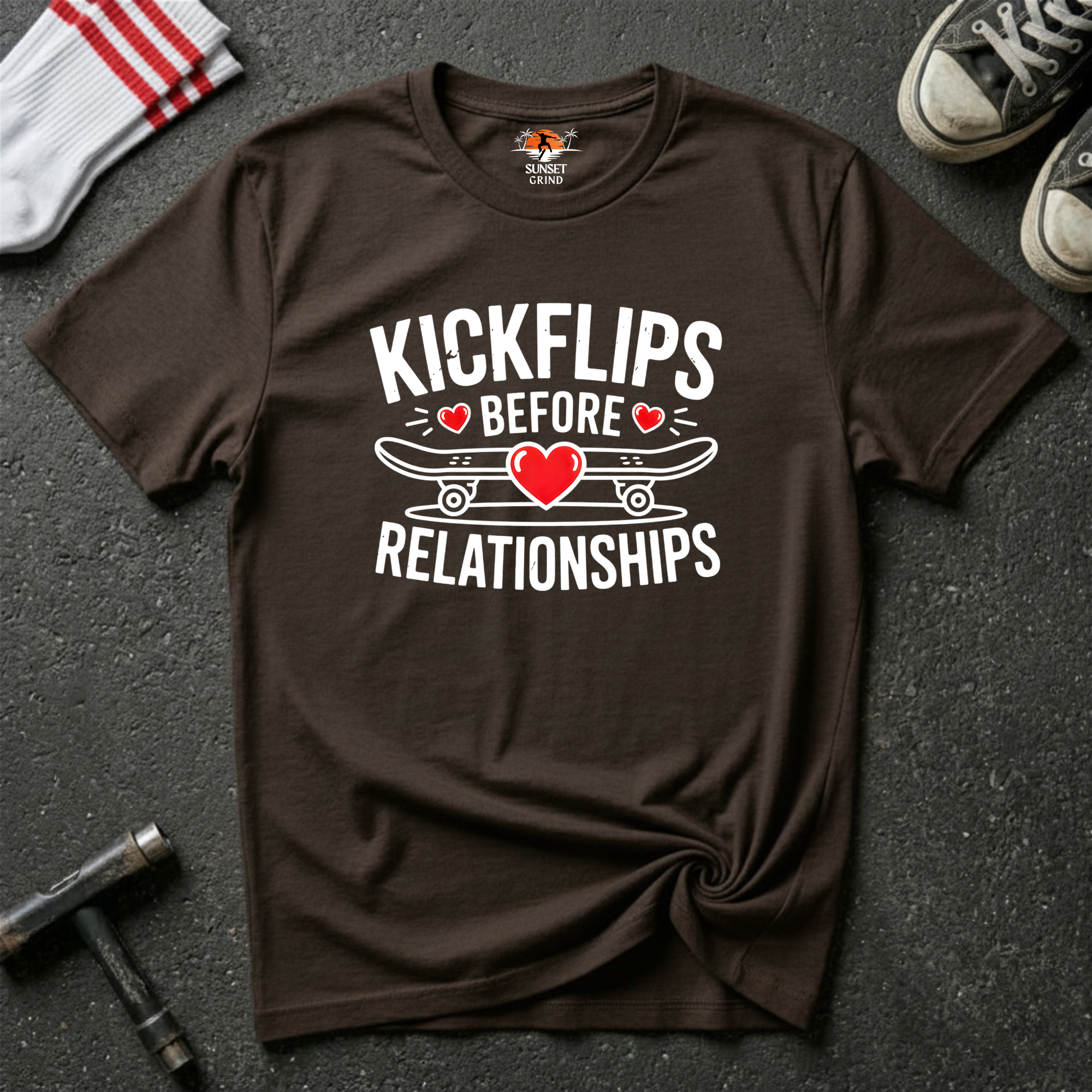 KICKFLIPS BEFORE RELATIONSHIPS T-Shirt