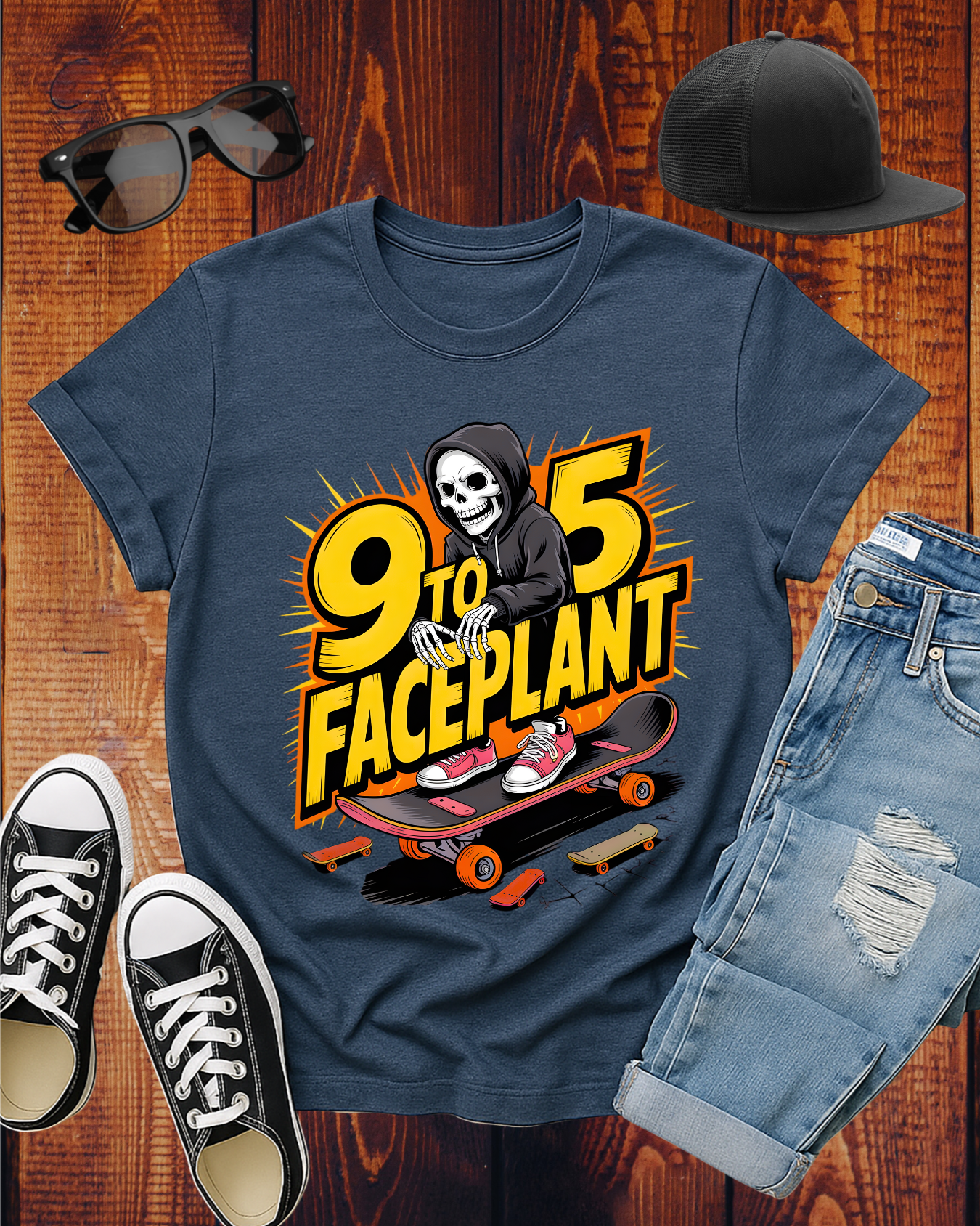 9 TO 5 FACEPLANT T-Shirt