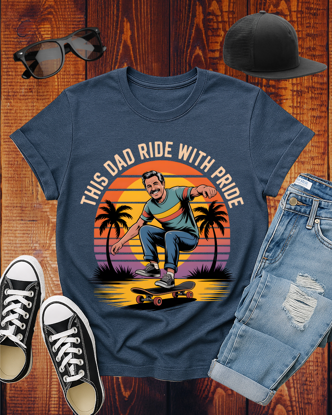 THIS DAD RIDE WITH PRIDE 2 T-Shirt