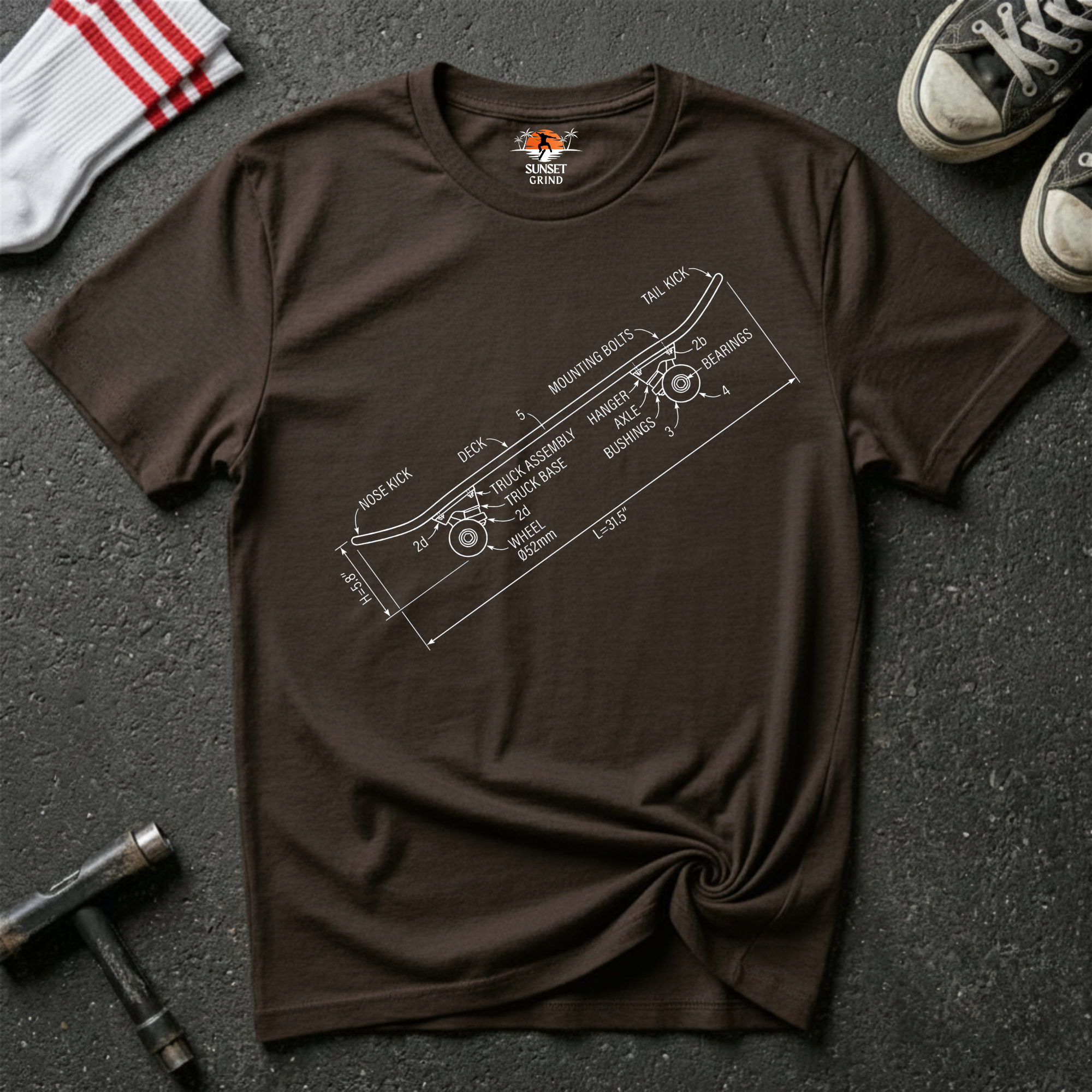 SKATE SKETCH T-Shirt