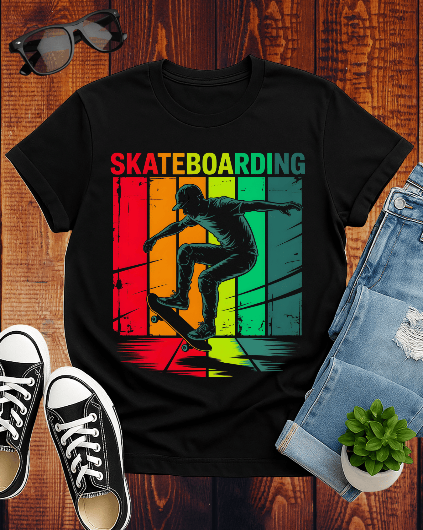 SKATEBOARDING RAINBOW T-Shirt