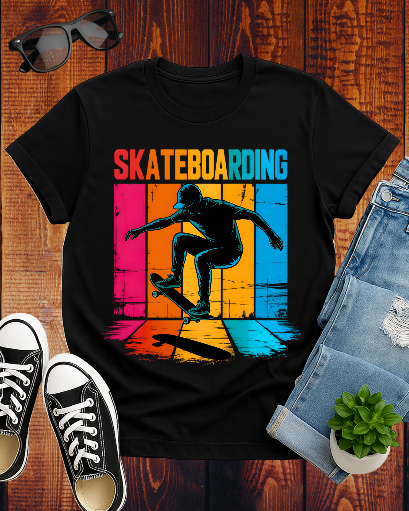 SKATEBOARDING RAINBOW 3 T-Shirt