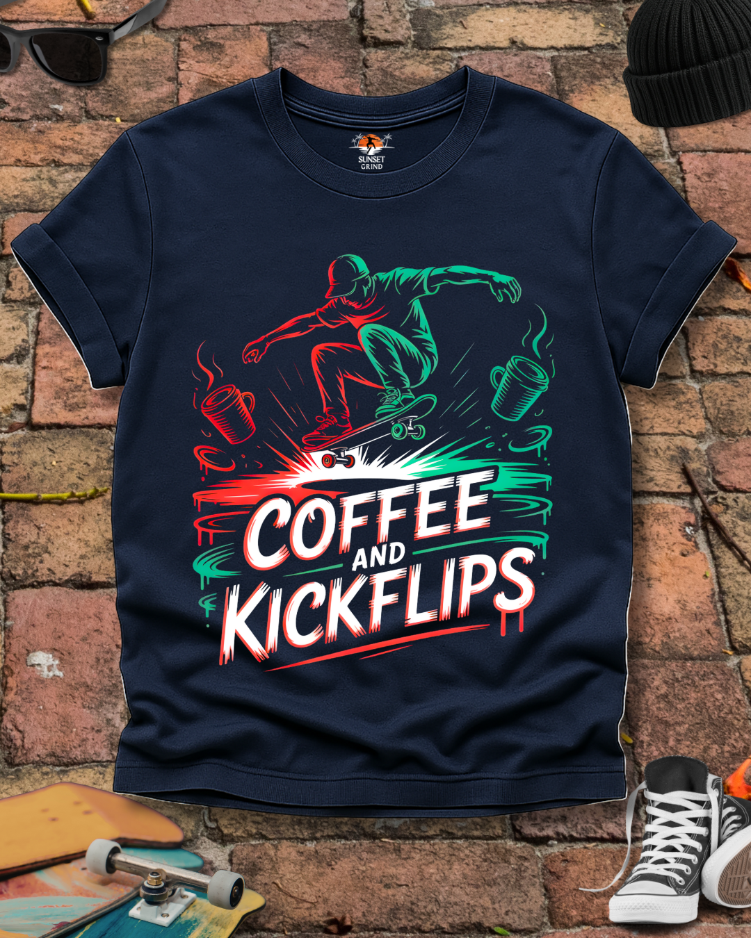 COFFEE AND KICKFLIPS T-Shirt