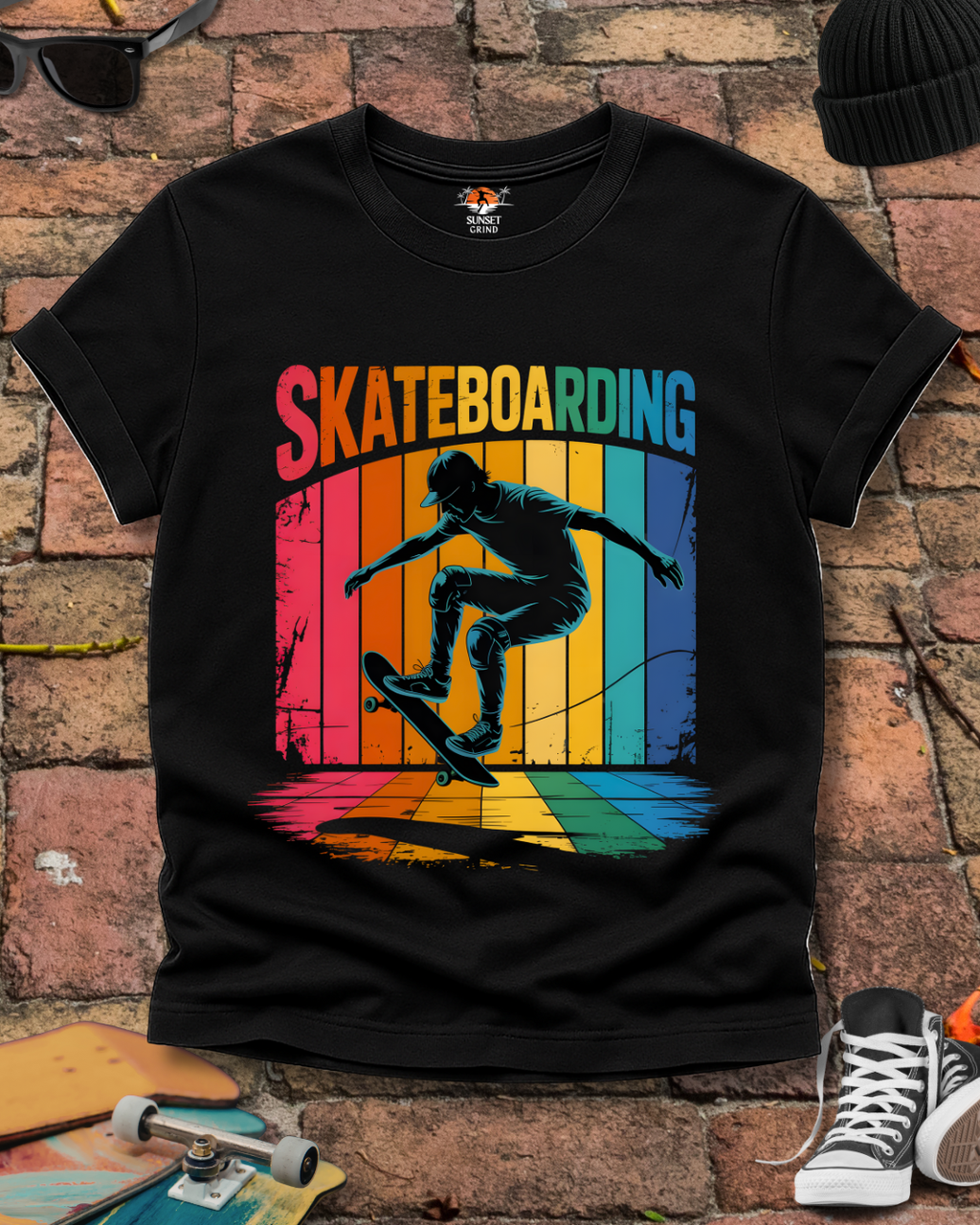 SKATEBOARDING RAINBOW 2 T-Shirt