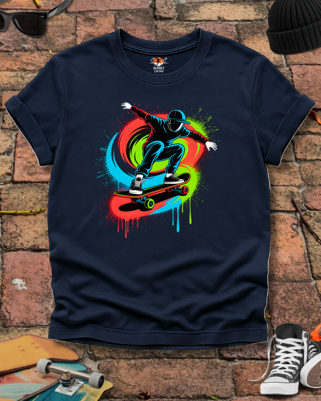 NEON SKATEBOARDER 2 T-Shirt
