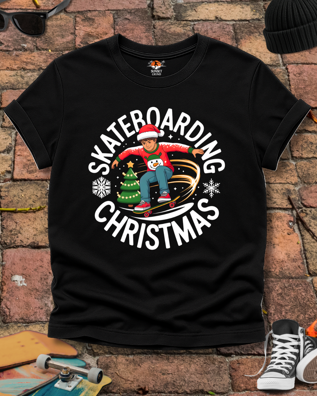 SKATEBOARDING CHRISTMAS T-Shirt