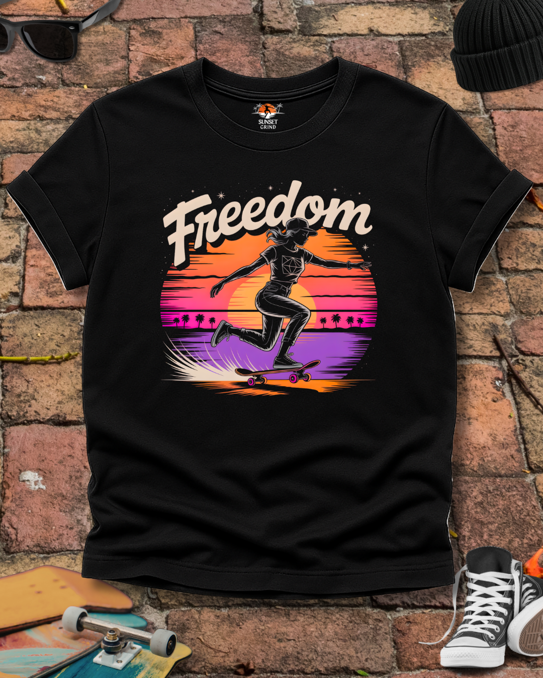 FREEDOM SKATER QUEEN  T-Shirt