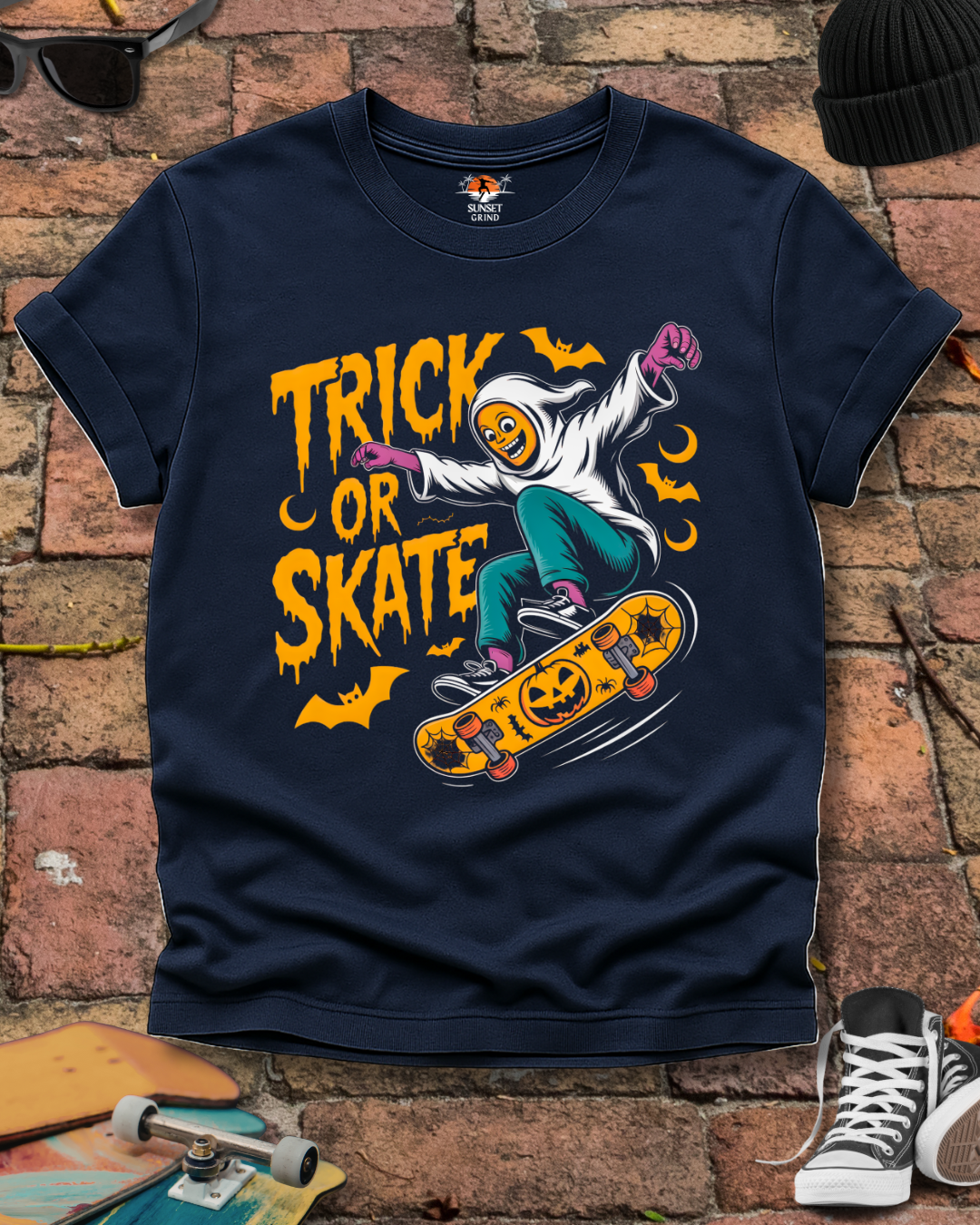 TRICK OR SKATE GHOST T-Shirt