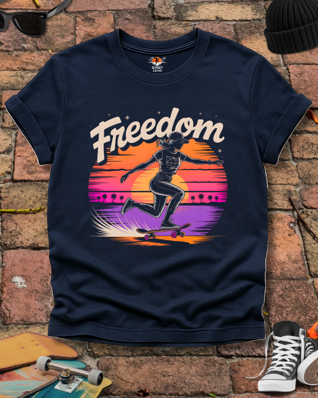 FREEDOM SKATER QUEEN  T-Shirt
